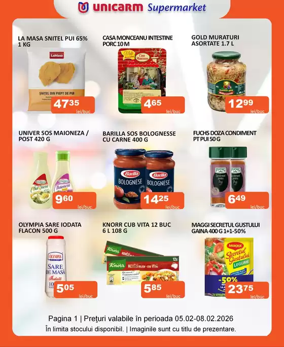 Catalog Unicarm Miercurea Nirajului | Promoție de weekend | 2026-02-05T00:00:00.000Z - 2026-02-08T00:00:00.000Z