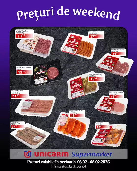 Catalog Unicarm Adjud | Prețuri de weekend! | 2026-02-05T00:00:00.000Z - 2026-02-08T00:00:00.000Z