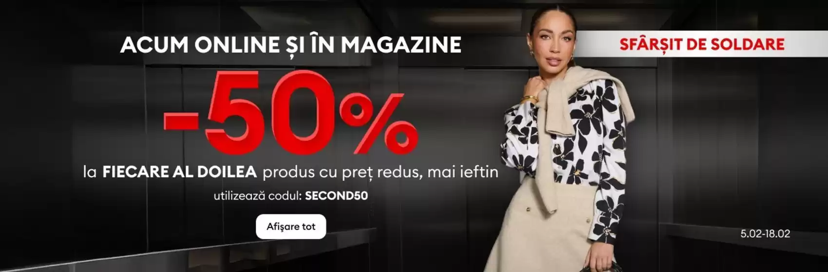 Catalog Sinsay Otopeni | ACUM ONLINE ŞI ÎN MAGAZINE -50% | 2026-02-05T00:00:00.000Z - 2026-02-18T00:00:00.000Z