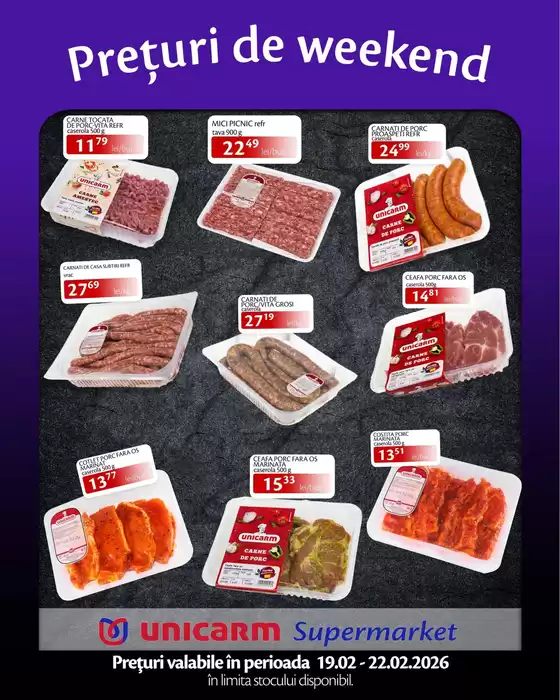 Catalog Unicarm Salonta | Prețuri de weekend! | 2026-02-19T00:00:00.000Z - 2026-02-22T00:00:00.000Z