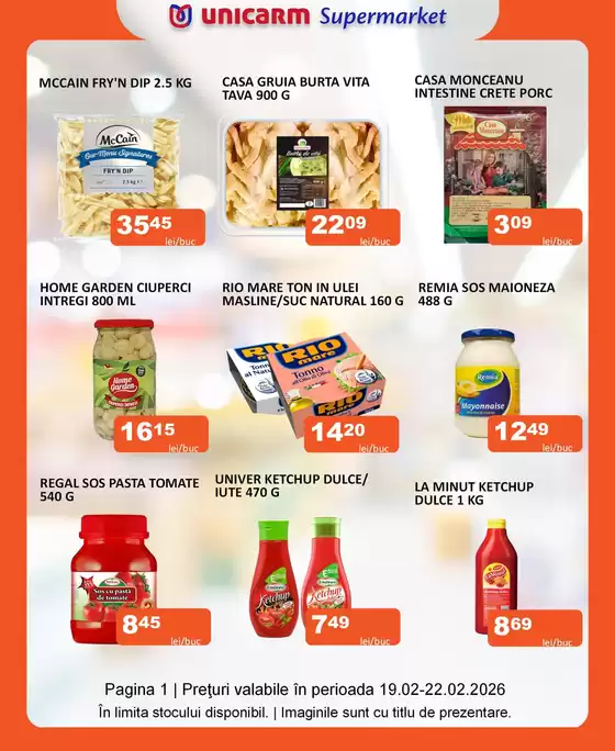 Catalog Unicarm Constanța | Promoție de weekend | 2026-02-19T00:00:00.000Z - 2026-02-22T00:00:00.000Z