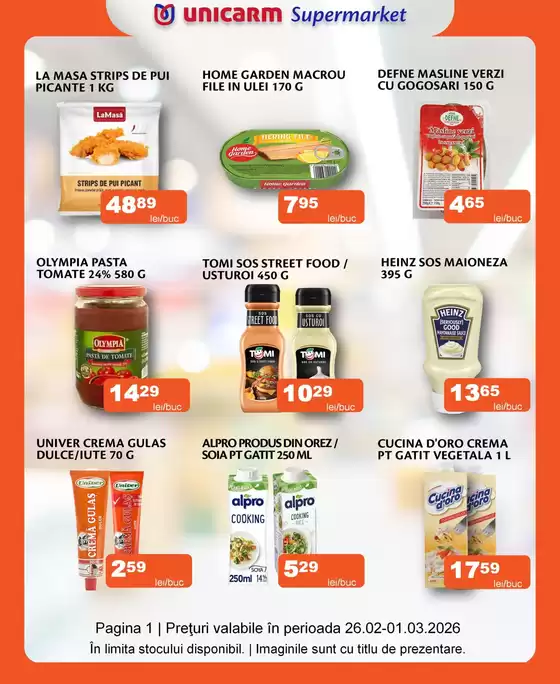 Catalog Unicarm Târgoviște | Promoție de weekend | 2026-02-26T00:00:00.000Z - 2026-03-01T00:00:00.000Z
