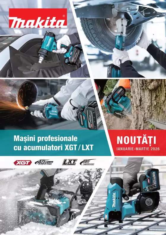 Catalog Makita București | Mașini profesionale cu acumulatori XGT/LXT | 2026-02-27T00:00:00.000Z - 2026-03-31T00:00:00.000Z