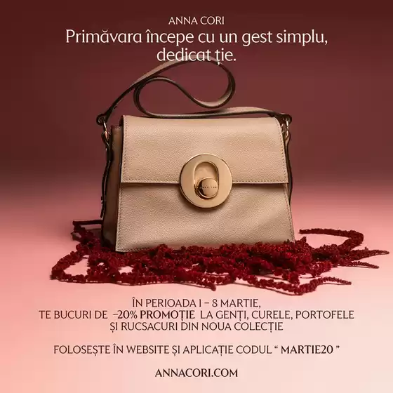 Catalog Anna Cori Cluj-Napoca | Primăvara începe cu un gest simplu, dedicat tie. | 2026-03-03T00:00:00.000Z - 2026-03-08T00:00:00.000Z