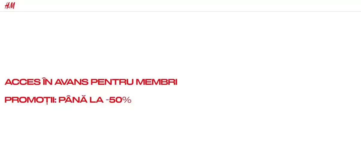 Catalog H&M București | Promoții Până La -50% | 2026-03-12T00:00:00.000Z - 2026-03-25T00:00:00.000Z