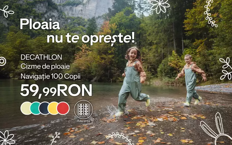 Catalog Decathlon Lipova | Ploaia nu te opreste! | 2026-03-24T00:00:00.000Z - 2026-04-07T00:00:00.000Z