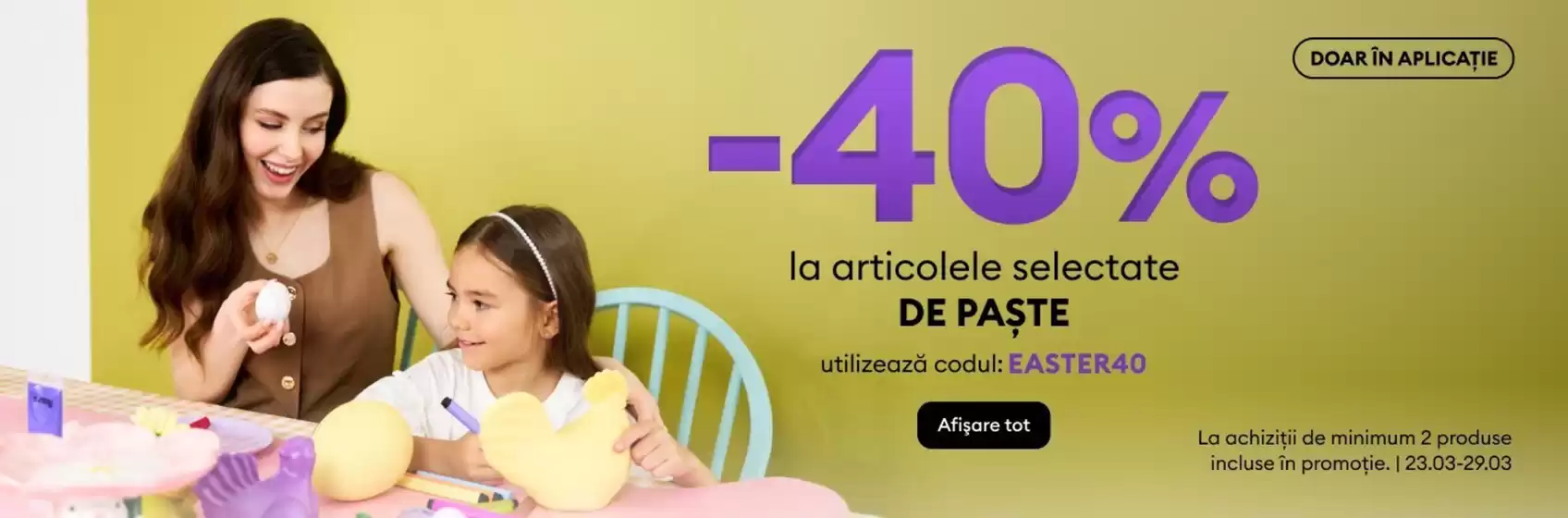 Catalog Sinsay București | -40% la articolele selectate DE PAŞTE | 2026-03-24T00:00:00.000Z - 2026-03-29T00:00:00.000Z