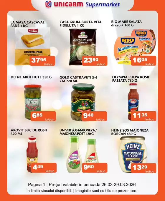 Catalog Unicarm Fălticeni | Promoție de weekend | 2026-03-27T00:00:00.000Z - 2026-03-29T00:00:00.000Z