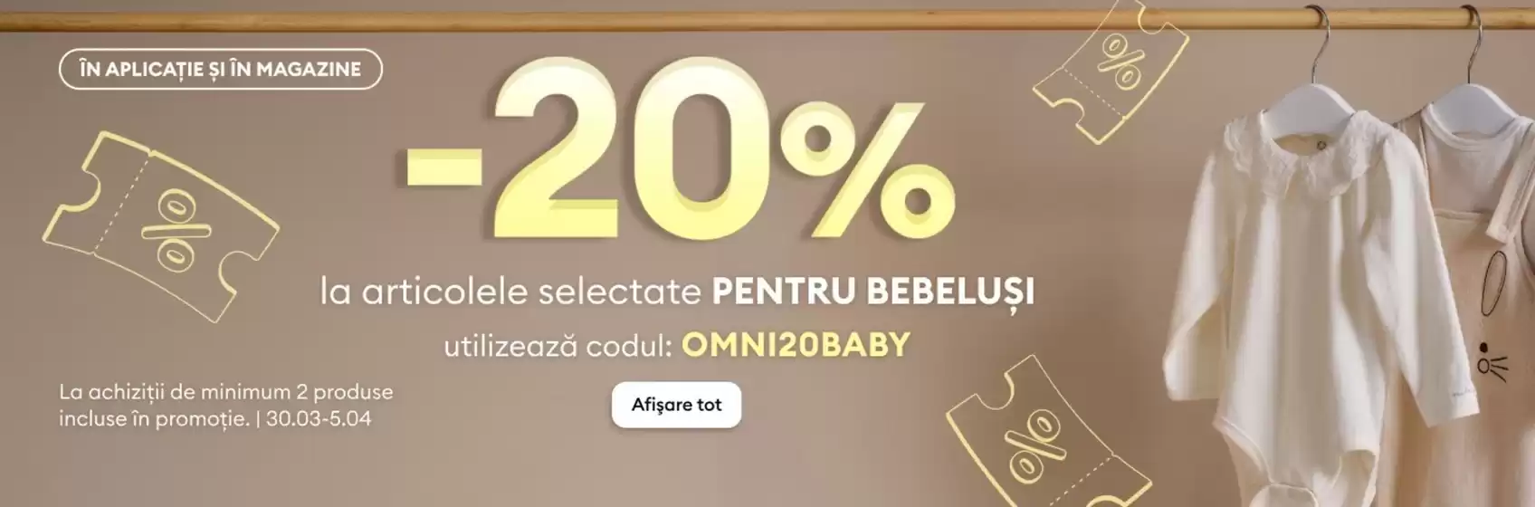 Catalog Sinsay București | -30% la articolele selectate PENTRU BEBELUŞI | 2026-03-30T00:00:00.000Z - 2026-04-05T00:00:00.000Z