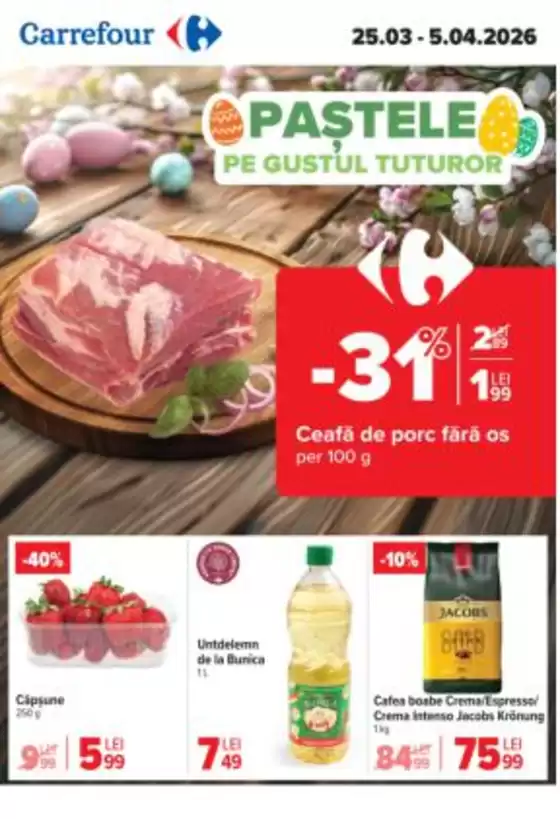 Catalog Carrefour Slatina | Reduceri grozave la produse selectate | 2026-03-25T00:00:00.000Z - 2026-04-05T00:00:00.000Z