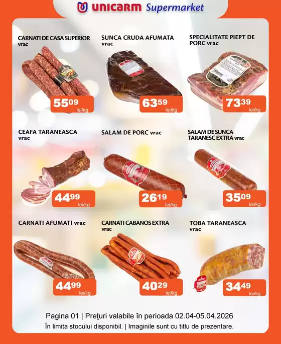 Catalog Unicarm Recaș | Promoție de weekend 02.04 - 05.04.2026 | 2026-04-02T00:00:00.000Z - 2026-04-05T00:00:00.000Z