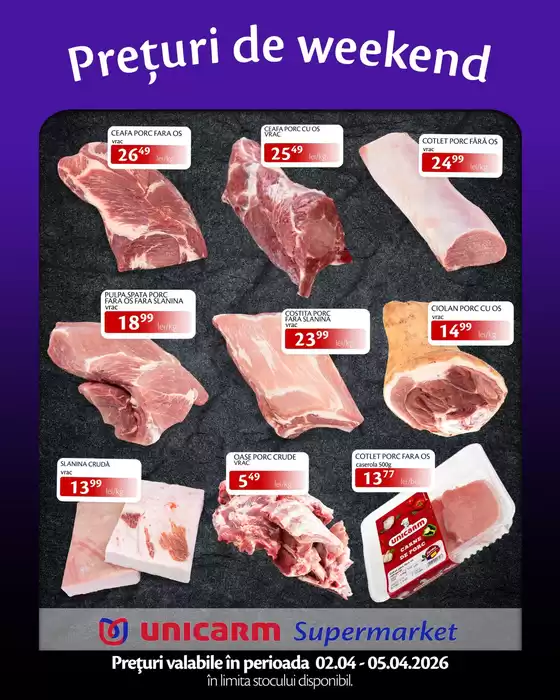 Catalog Unicarm Orșova | Prețuri de weekend! | 2026-04-02T00:00:00.000Z - 2026-04-05T00:00:00.000Z