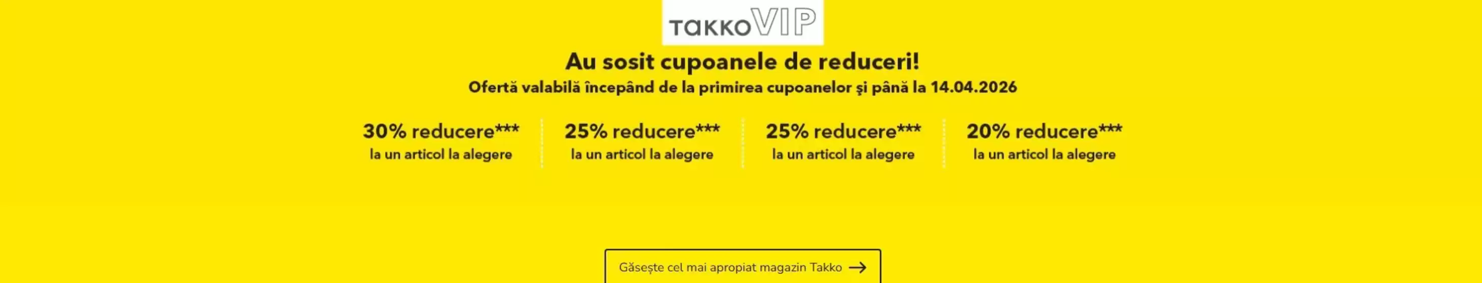 Catalog Takko | Au sosit cupoanele de reduceri! | 2026-04-03T00:00:00.000Z - 2026-04-14T00:00:00.000Z