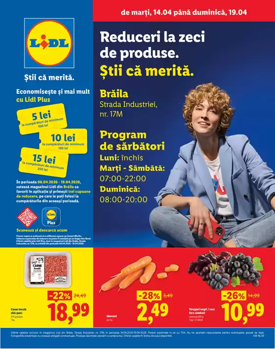Catalog Lidl Sânnicolau Mare | de marți 14.04 până duminică 19.04 | 2026-04-14T00:00:00.000Z - 2026-04-19T00:00:00.000Z