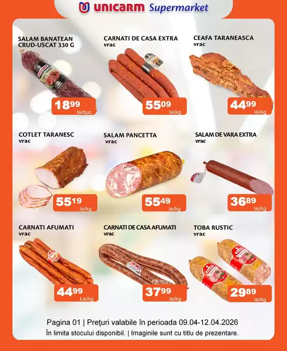 Catalog Unicarm Fetești | Promoție de weekend 09.04 - 12.04.2026 | 2026-04-09T00:00:00.000Z - 2026-04-12T00:00:00.000Z