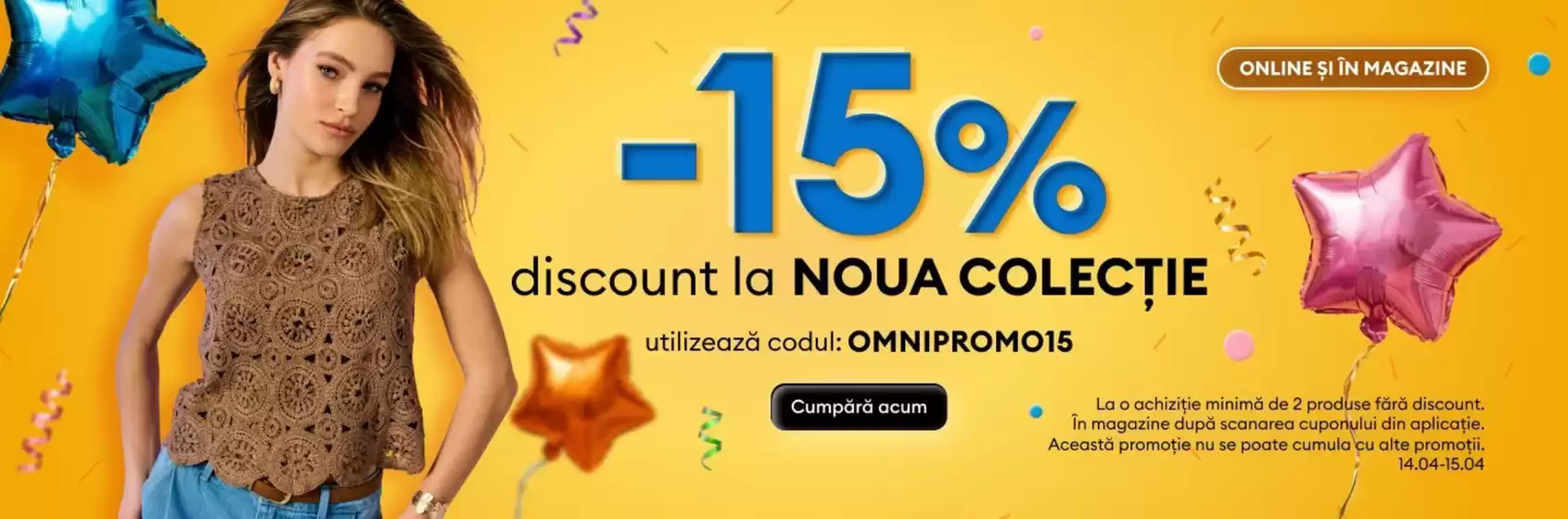 Catalog Sinsay | -15% discount la NOUA COLECTIE | 2026-04-14T00:00:00.000Z - 2026-04-15T00:00:00.000Z