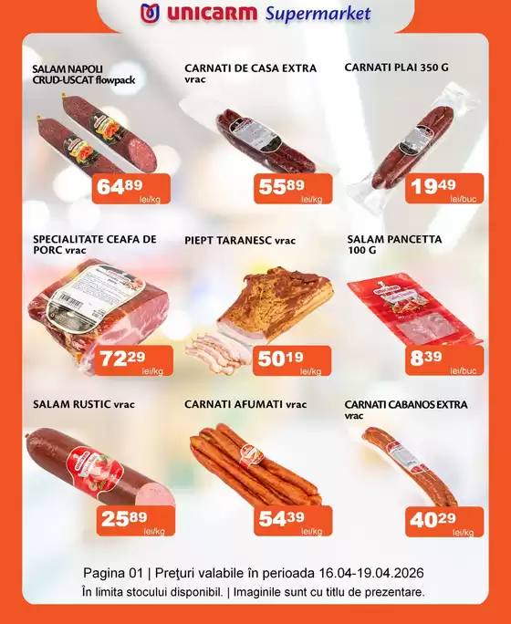 Catalog Unicarm Cehu Silvaniei | Promoție de weekend 16.04 - 19.04.2026 | 2026-04-16T00:00:00.000Z - 2026-04-19T00:00:00.000Z