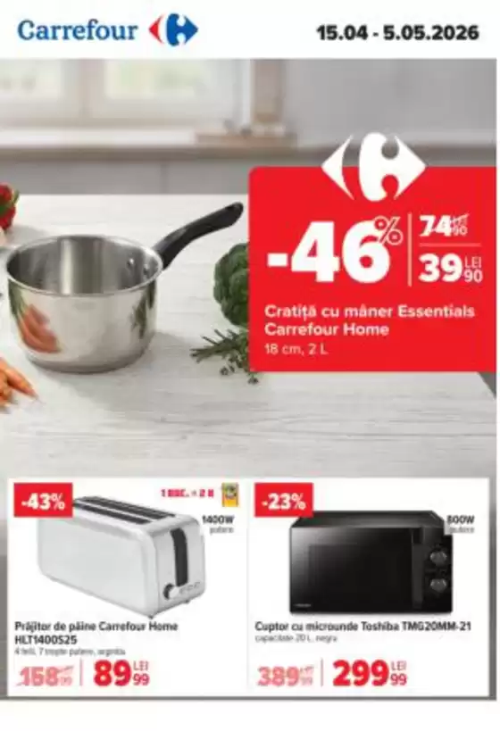 Catalog Carrefour Agnita | Promoții speciale actuale | 2026-04-15T00:00:00.000Z - 2026-05-05T00:00:00.000Z