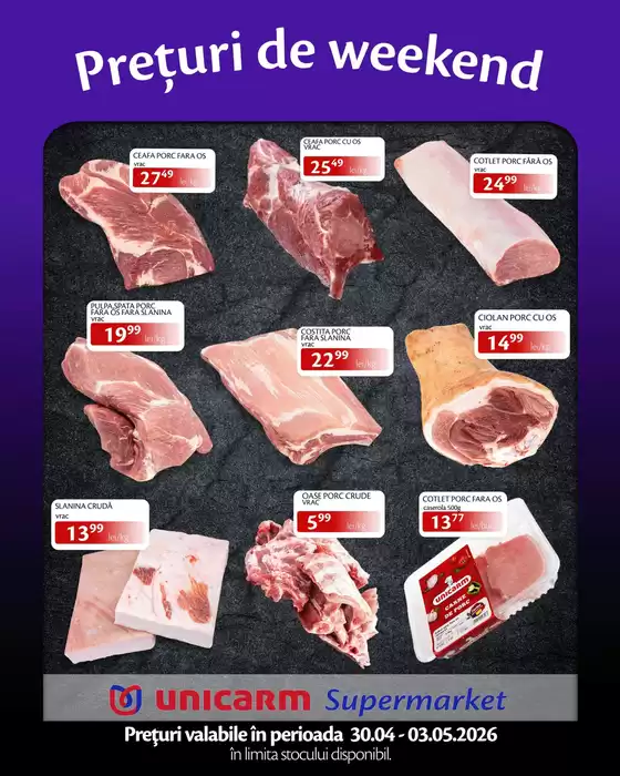 Catalog Unicarm Sibiu | Prețuri de weekend! | 2026-04-30T00:00:00.000Z - 2026-05-03T00:00:00.000Z