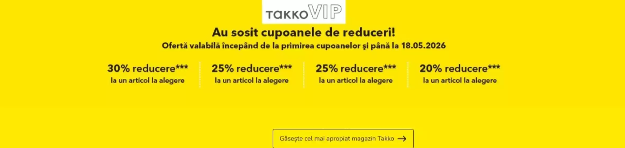 Catalog Takko Timișoara | Au sosit cupoanele de reduceri! | 2026-05-14T00:00:00.000Z - 2026-05-18T00:00:00.000Z