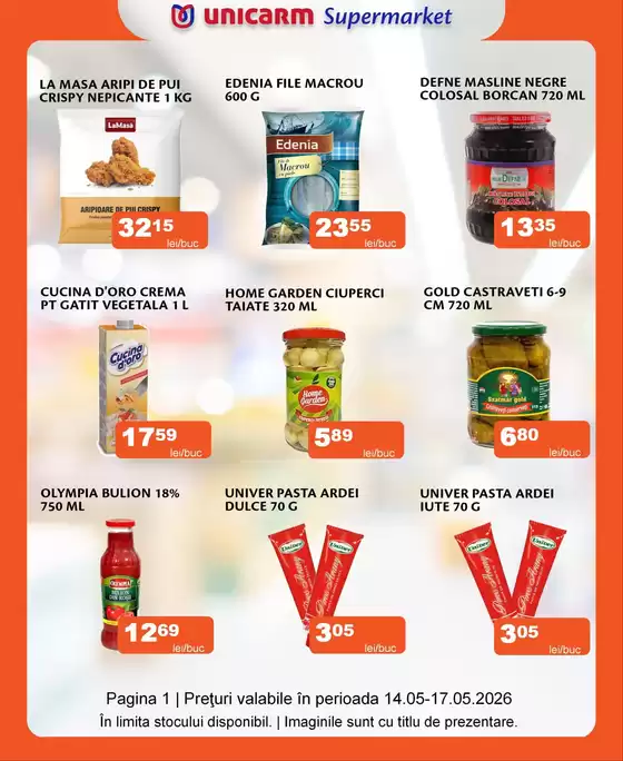 Catalog Unicarm Flămânzi | Promoție de weekend | 2026-05-14T00:00:00.000Z - 2026-05-17T00:00:00.000Z