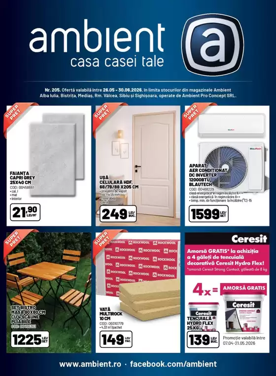 Catalog Ambient Piatra Neamț | Revista promoțională Ambient nr. 205 | 2026-05-26T00:00:00.000Z - 2026-06-30T00:00:00.000Z