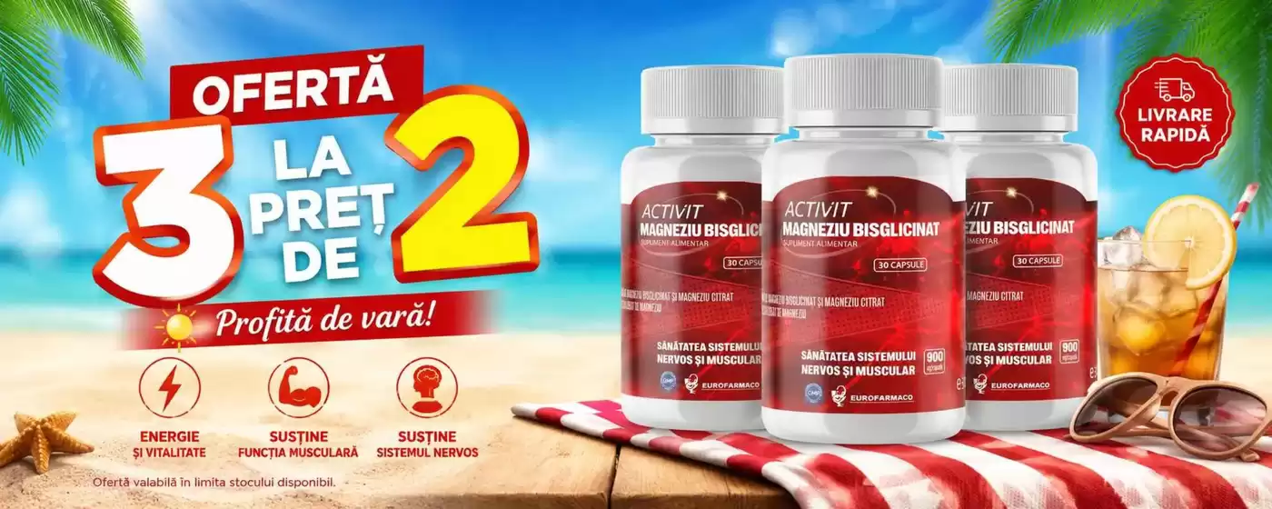 Catalog Ropharma | OFERTĂ 3 LA PREȚ DE 2 Profită de vară! | 2026-06-01T00:00:00.000Z - 2026-06-30T00:00:00.000Z