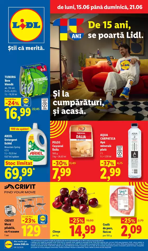 Catalog Lidl | de Luni 15.06 până Duminică 21.06 | 2026-06-15T00:00:00.000Z - 2026-06-22T00:00:00.000Z