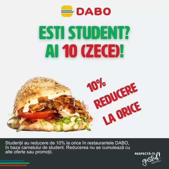 Catalog Dabo doner | 10% REDUCERE LA ORICE | 2026-06-18T00:00:00.000Z - 2026-12-31T00:00:00.000Z