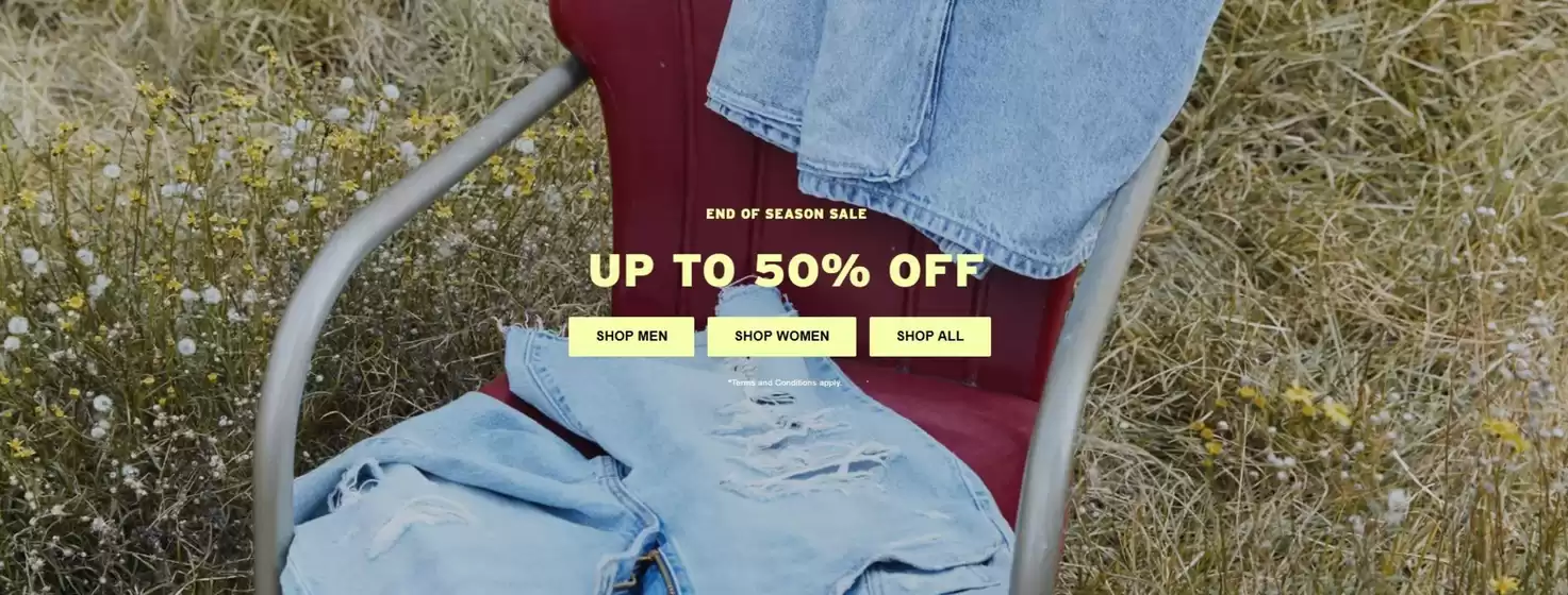 Catalog Levi's | END OF SEASON SALE UP TO 50% OFF | 2026-06-19T00:00:00.000Z - 2026-07-02T00:00:00.000Z