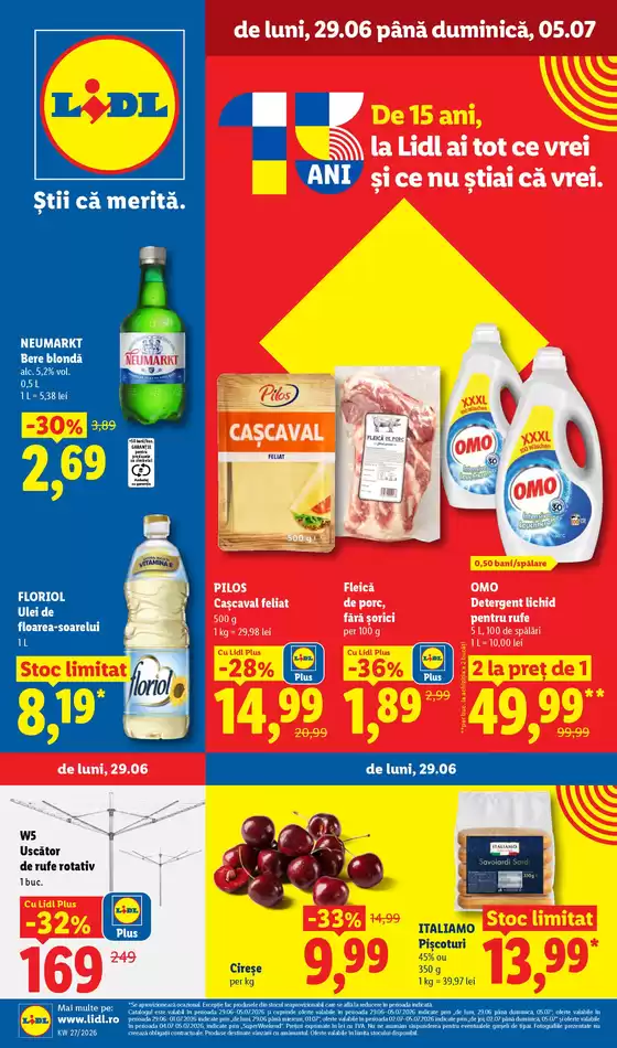 Catalog Lidl | de Luni 29.06 până Duminică 05.07 | 2026-06-29T00:00:00.000Z - 2026-07-05T00:00:00.000Z