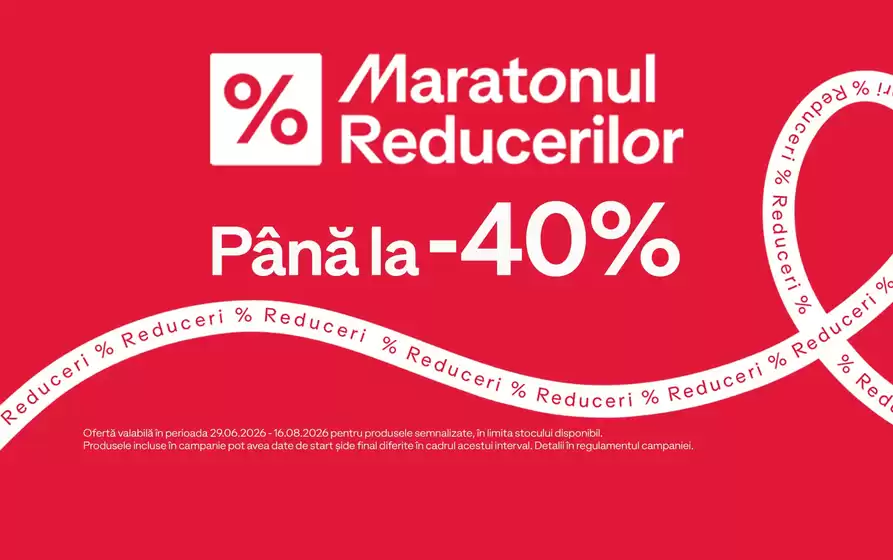 Catalog Decathlon | Maratonul Reducerilor Până la-40% | 2026-06-29T00:00:00.000Z - 2026-08-16T00:00:00.000Z