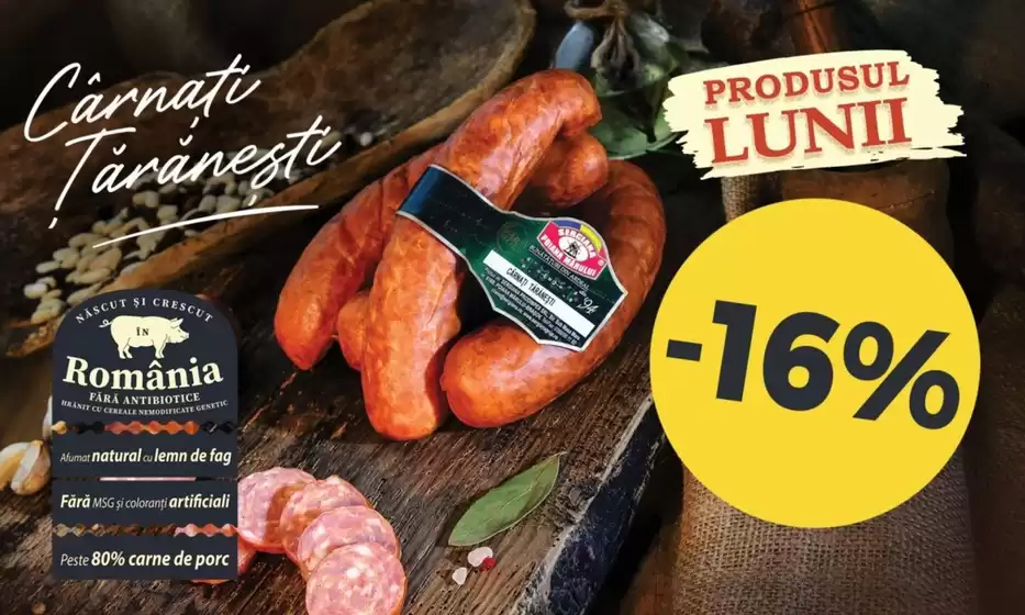 Catalog Sergiana | Produsul lunii Iulie - CÂRNAŢI ŢĂRĂNEŞTI | 2026-07-08T00:00:00.000Z - 2026-07-31T00:00:00.000Z