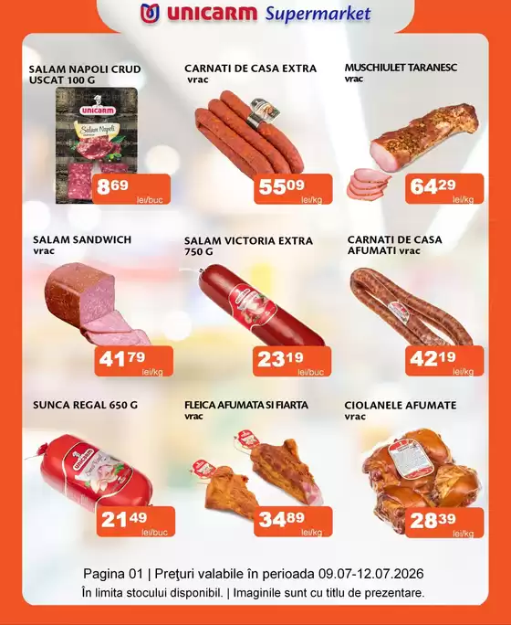 Catalog Unicarm | Promoție de weekend 09.07 - 12.07.2026 | 2026-07-09T00:00:00.000Z - 2026-07-12T00:00:00.000Z
