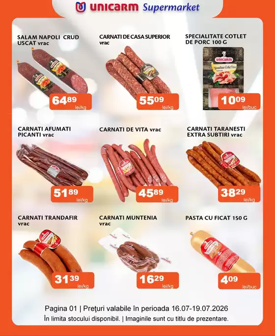 Catalog Unicarm Craiova | Promoție de weekend 16.07 - 19.07.2026 | 2026-07-16T00:00:00.000Z - 2026-07-19T00:00:00.000Z