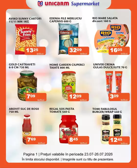 Catalog Unicarm Vaslui | Promoție de weekend | 2026-07-23T00:00:00.000Z - 2026-07-26T00:00:00.000Z