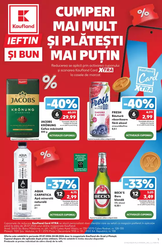 Catalog Kaufland Drăgănești-Olt | Cele mai bune oferte pentru dumneavoastră | 2026-07-29T00:00:00.000Z - 2026-08-04T00:00:00.000Z