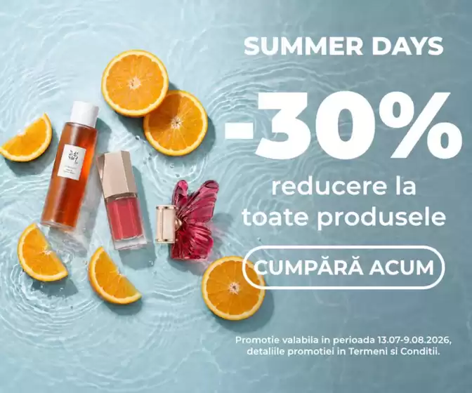 Catalog Marionnaud Iași | SUMMER DAYS -30% | 2026-07-27T00:00:00.000Z - 2026-08-09T00:00:00.000Z