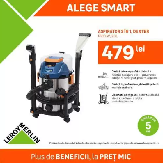Catalog Leroy Merlin Miercurea Ciuc | Plus de BENEFICII, la PREȚ MIC! | 2026-07-30T00:00:00.000Z - 2026-08-12T00:00:00.000Z