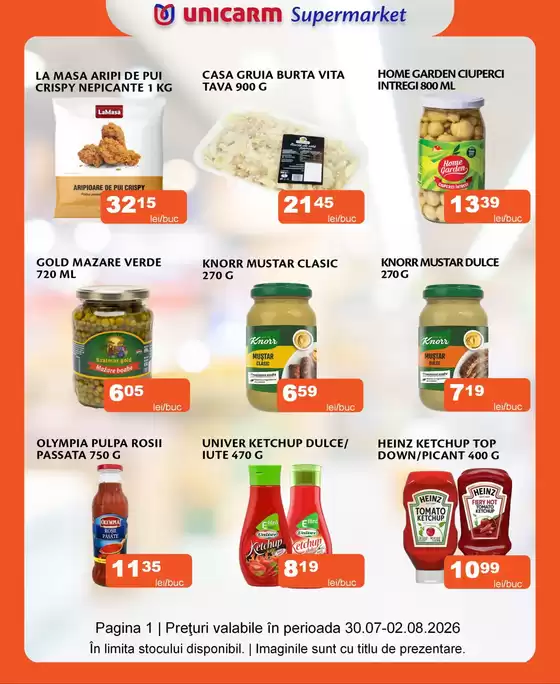 Catalog Unicarm | Promoție de weekend | 2026-07-30T00:00:00.000Z - 2026-08-02T00:00:00.000Z