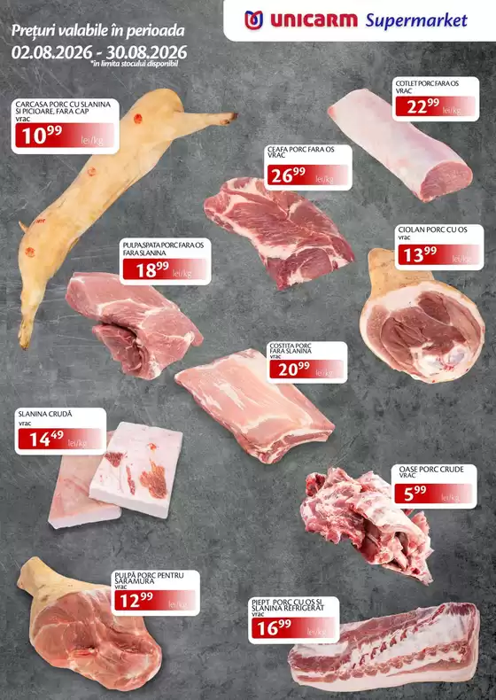 Catalog Unicarm | AUGUST VINE CU PRETURI BUNE LA UNICARM SUPERMARKET! | 2026-08-03T00:00:00.000Z - 2026-08-30T00:00:00.000Z