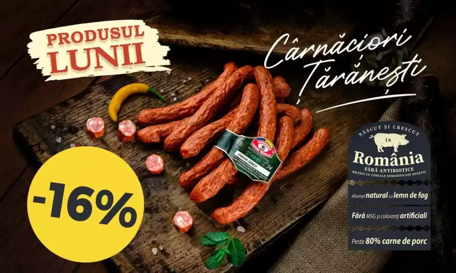 Catalog Sergiana Ulmeni | Produsul lunii August- CÂRNĂCIORI ŢĂRĂNEŞTI | 2026-08-04T00:00:00.000Z - 2026-08-31T00:00:00.000Z