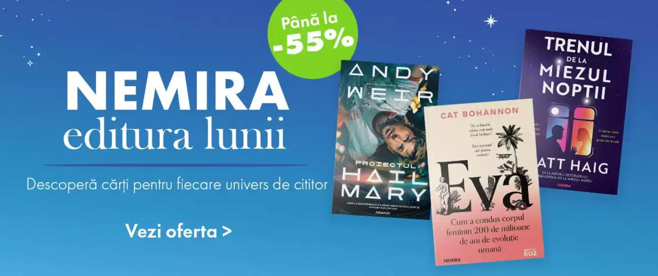 Catalog Elefant Ulmeni | NEMIRA editura lunii Până la -55% | 2026-08-04T00:00:00.000Z - 2026-08-17T00:00:00.000Z