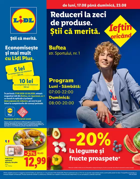 Catalog Lidl Măgurele | de luni 17.08 până duminică 23.08 | 2026-08-17T00:00:00.000Z - 2026-08-23T00:00:00.000Z