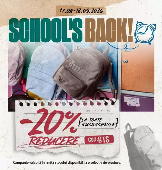 Catalog Buzz Dej | SCHOOL'S BACK -20% REDUCERE! | 2026-08-17T00:00:00.000Z - 2026-09-13T00:00:00.000Z