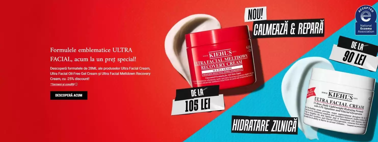 Catalog Kiehl's | Formulele emblematice ULTRA FACIAL, acum la un pret special! | 2026-08-17T00:00:00.000Z - 2026-08-31T00:00:00.000Z