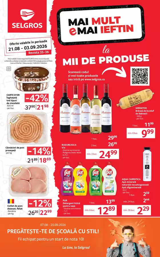 Catalog Selgros Râmnicu Vâlcea | FOOD | 2026-08-21T00:00:00.000Z - 2026-09-03T00:00:00.000Z