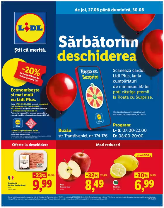 Catalog Lidl | de joi 27.08 până duminică 30.08 | 2026-08-27T00:00:00.000Z - 2026-08-30T00:00:00.000Z