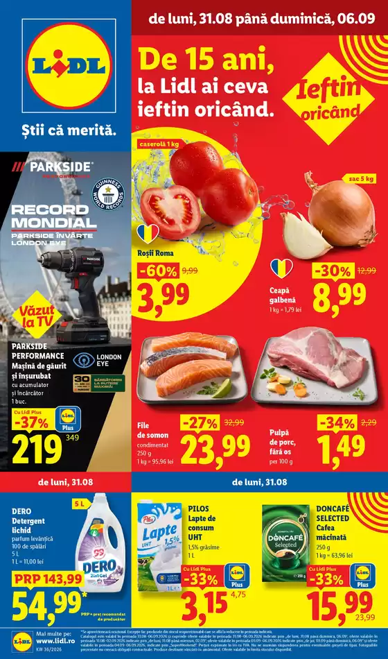 Catalog Lidl Deva | de luni 31.08 până duminică 06.09 | 2026-08-31T00:00:00.000Z - 2026-09-06T00:00:00.000Z