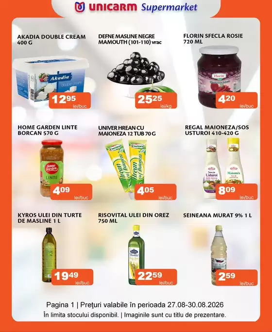 Catalog Unicarm | Promoție de weekend | 2026-08-27T00:00:00.000Z - 2026-08-30T00:00:00.000Z